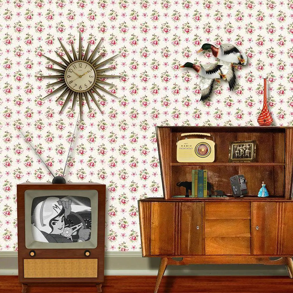 50's Living Room Photo Backdrop - Basic 10 x 8