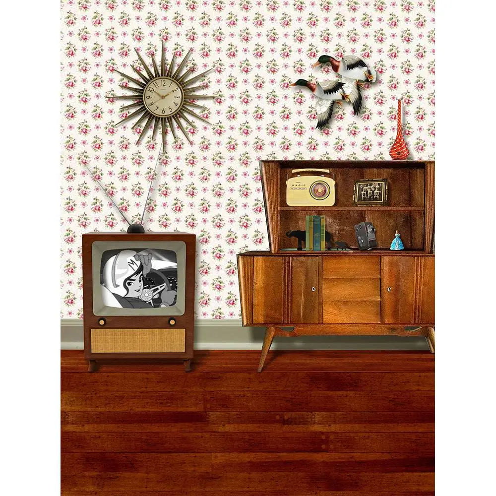 50's Living Room Photo Backdrop - Basic 6 x 8