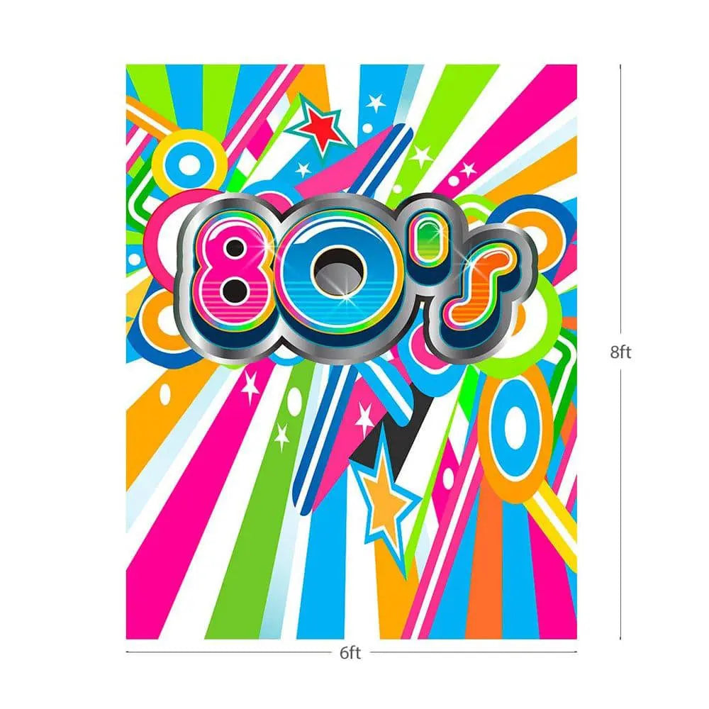 80s Step Back In Time Photography Backdrop - Basic 6 x 8