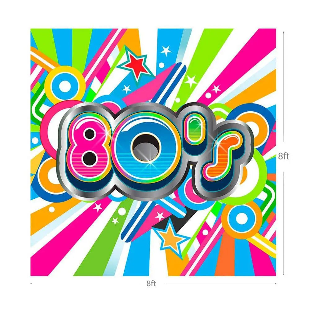 80s Step Back In Time Photography Backdrop - Pro 8 x 8