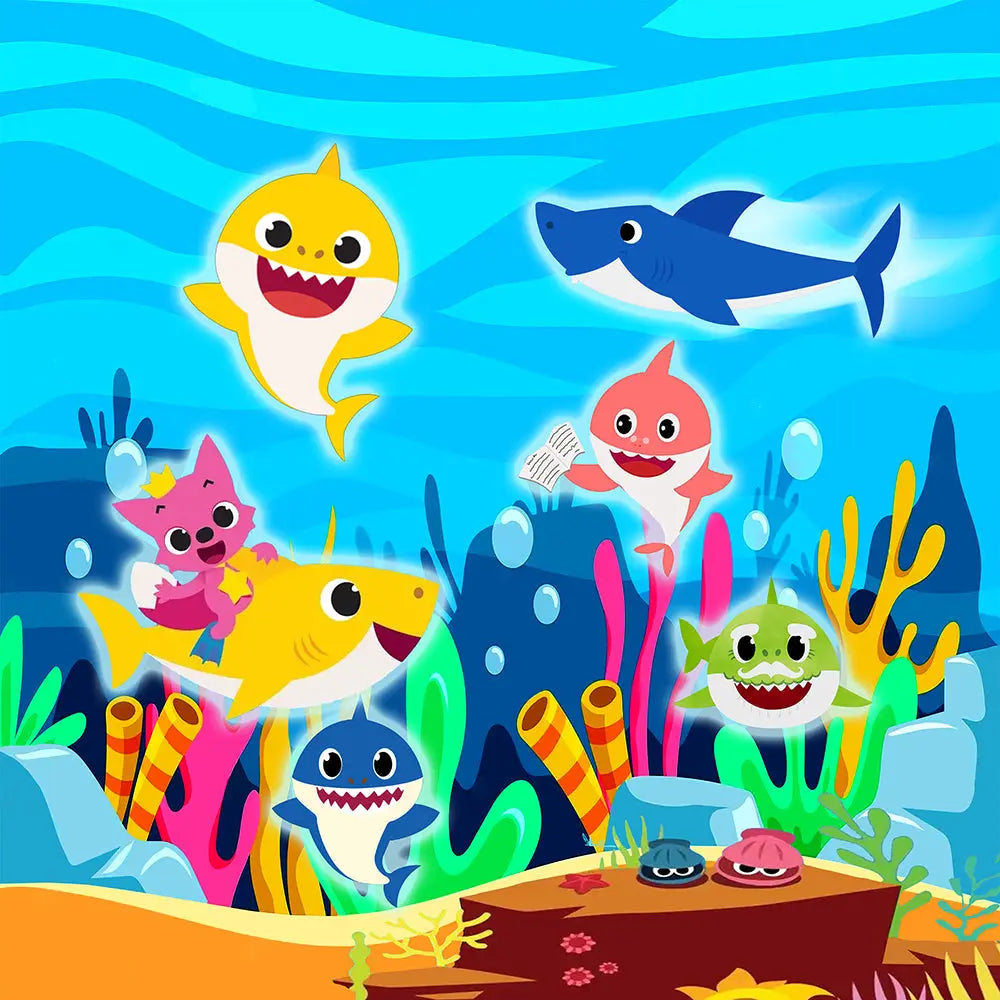 Baby Shark Photography Backdrop