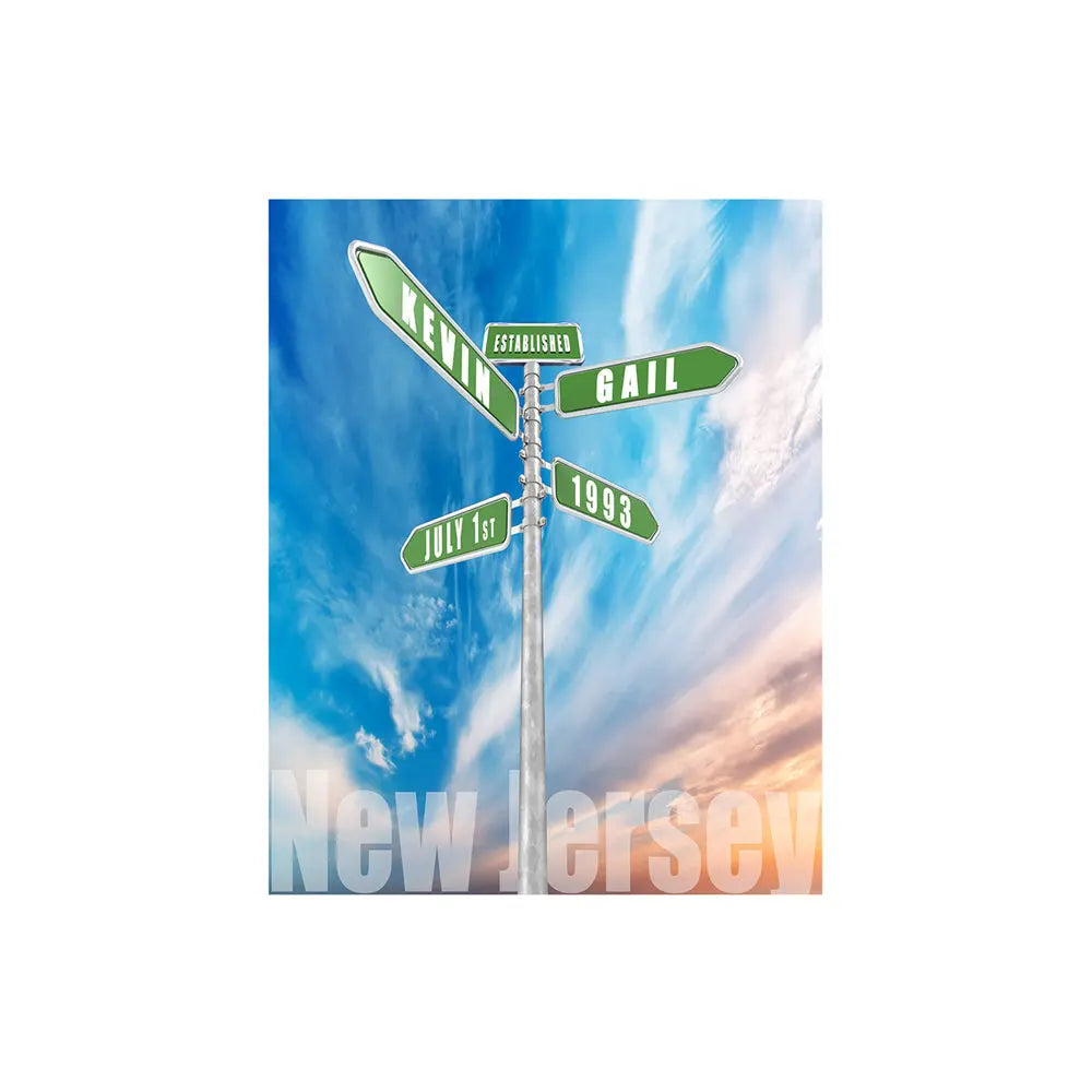 Wedding Anniversary Road Sign Photography Backdrop