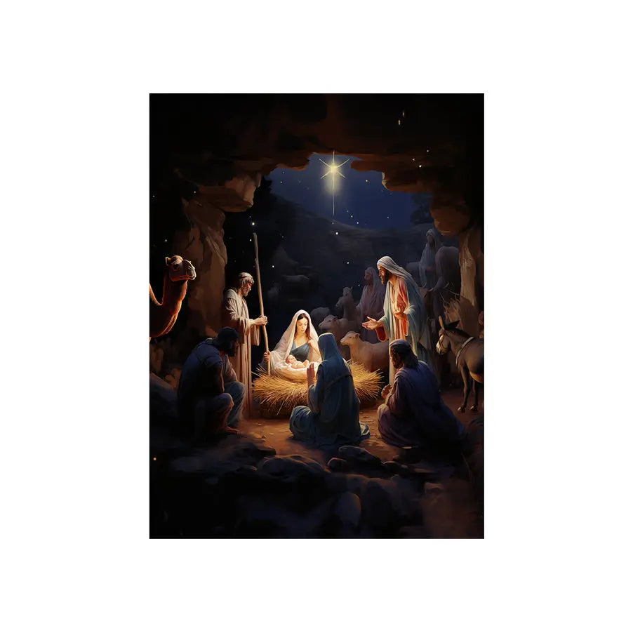 Nativity Scene Photo Backdrop Basic 4.4 x 5