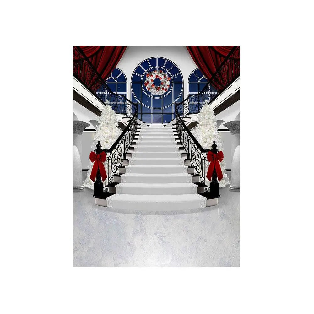 Formal Christmas White House Photo Backdrop