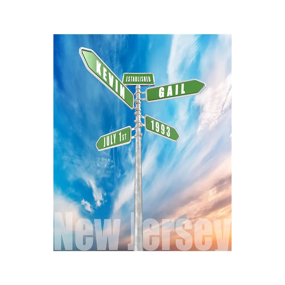 Wedding Anniversary Road Sign Photography Backdrop