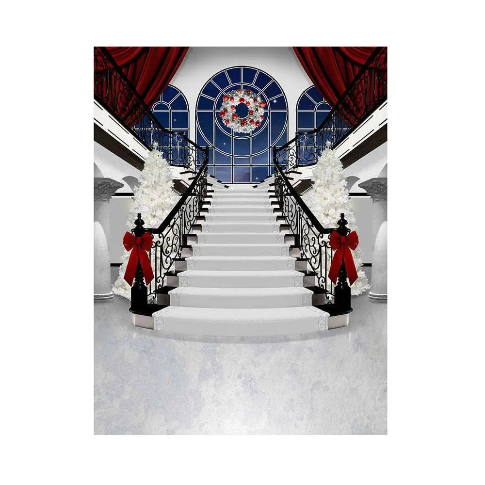 Formal Christmas White House Photo Backdrop