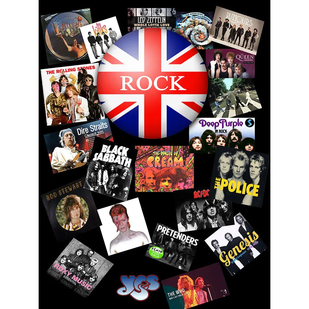 British Rock Party Photography Backdrop