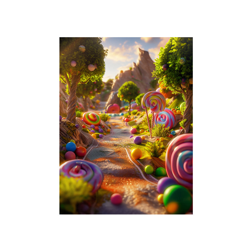 Candyland Adventure Photography Backdrop Basic 4.4x5