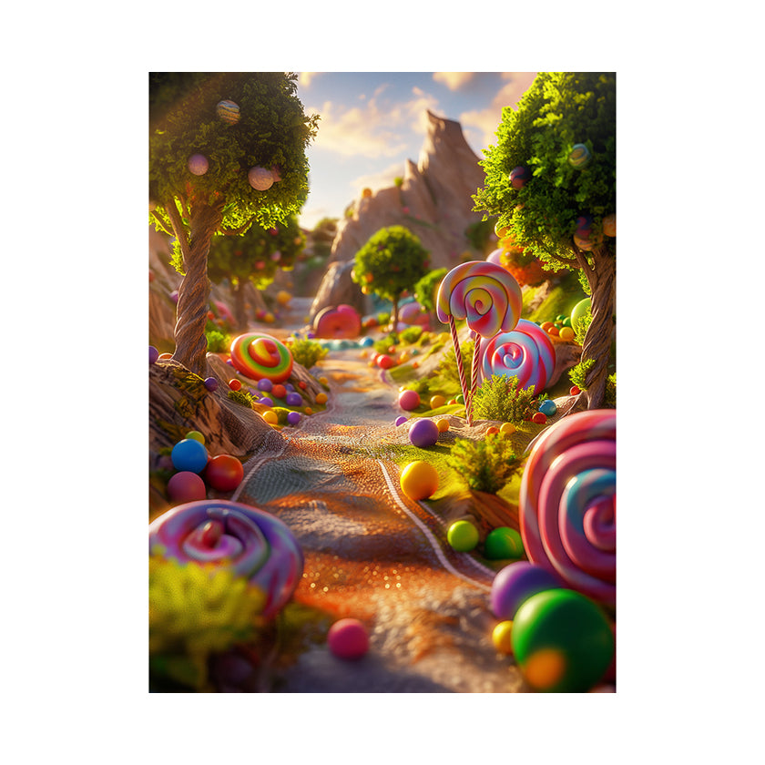 Candyland Adventure Photography Backdrop Basic 5.5x6.5