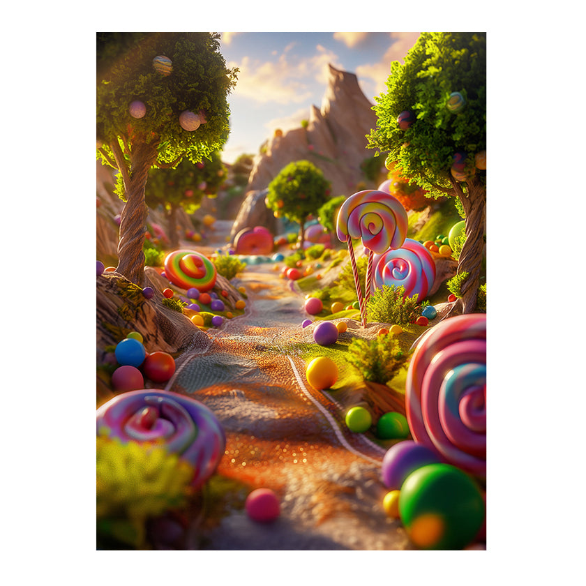 Candyland Adventure Photography Backdrop Basic 6x8