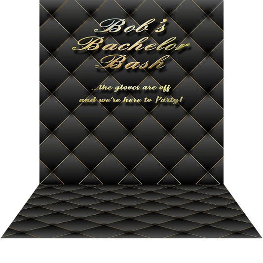 Gold Black Curtain Backdrop for Photography Background - Basic 8  x 16