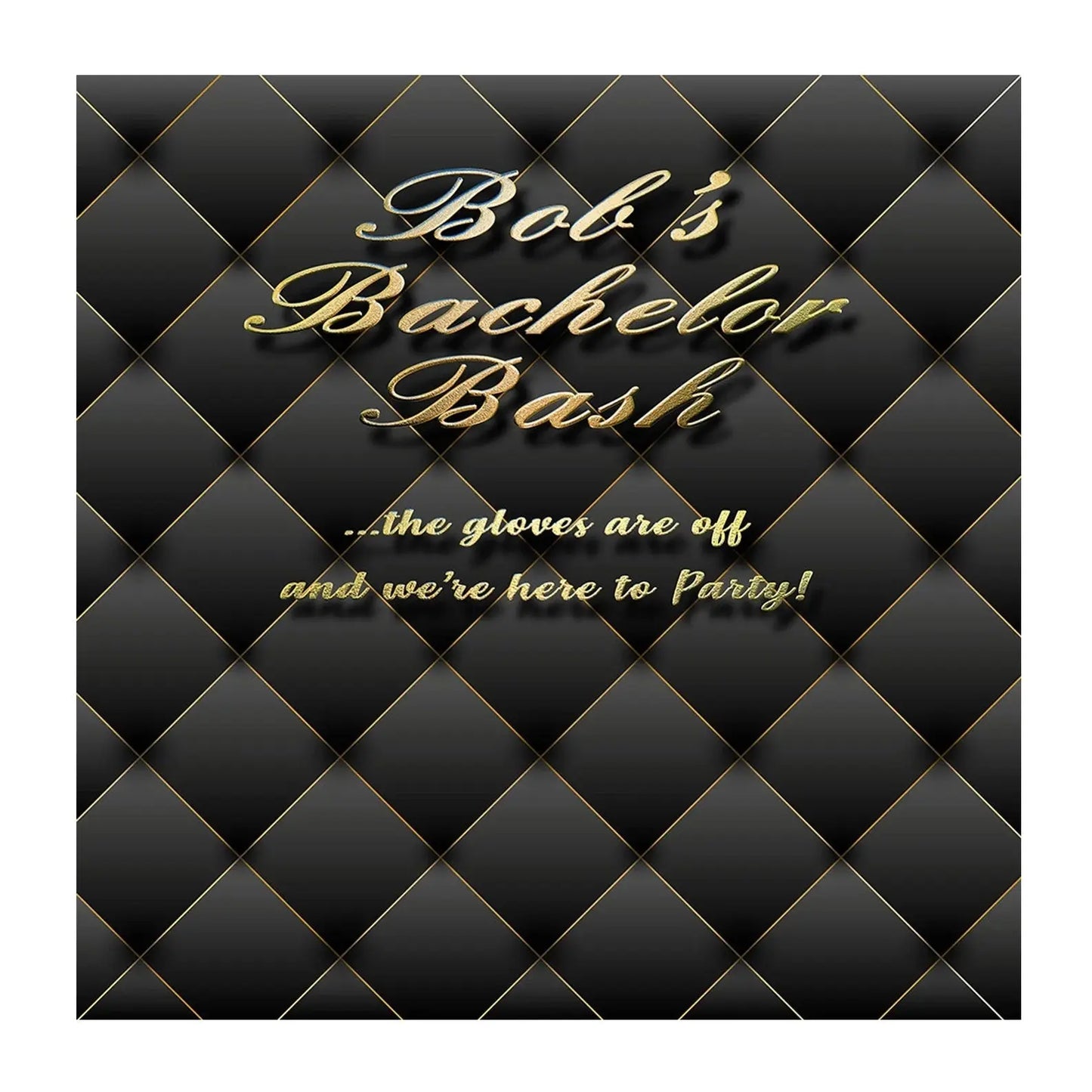 Gold Black Curtain Backdrop for Photography Background - Basic 8 x 8