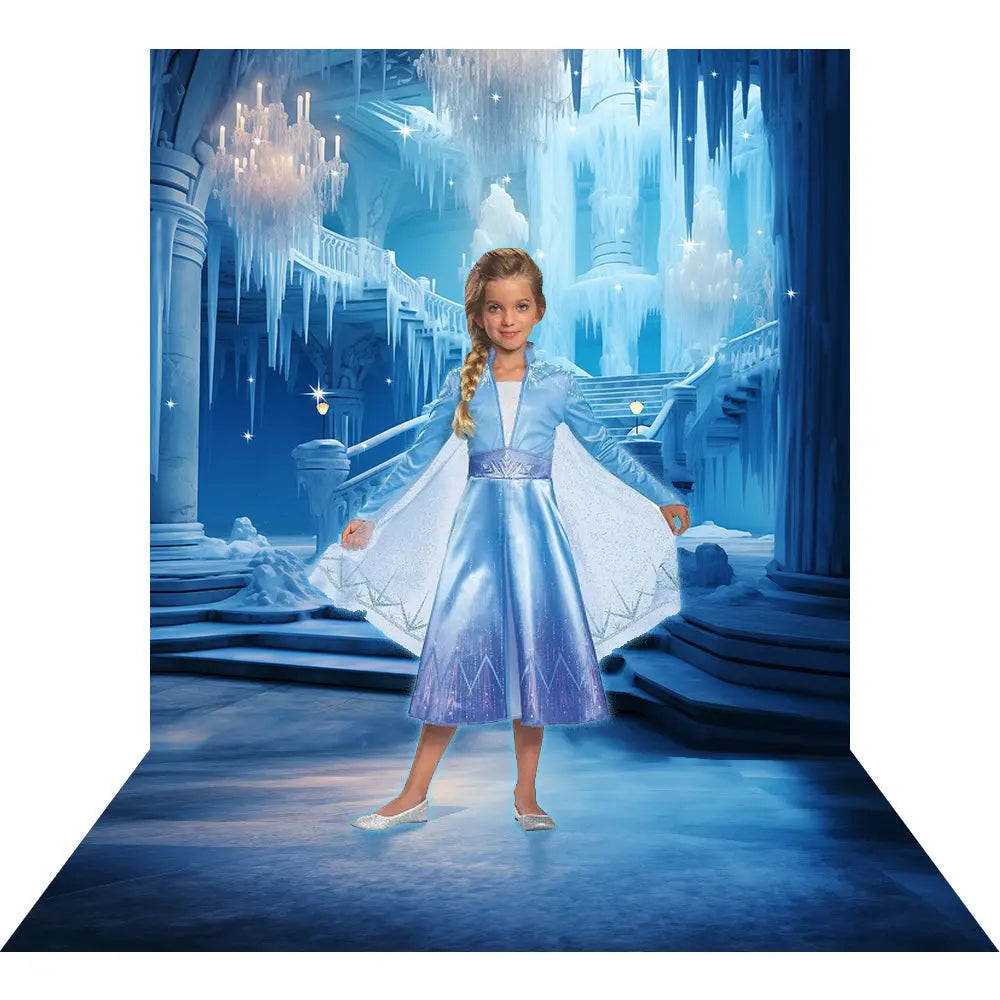 Elsa’s Frozen Castle Stairs Photo Backdrop Default Image