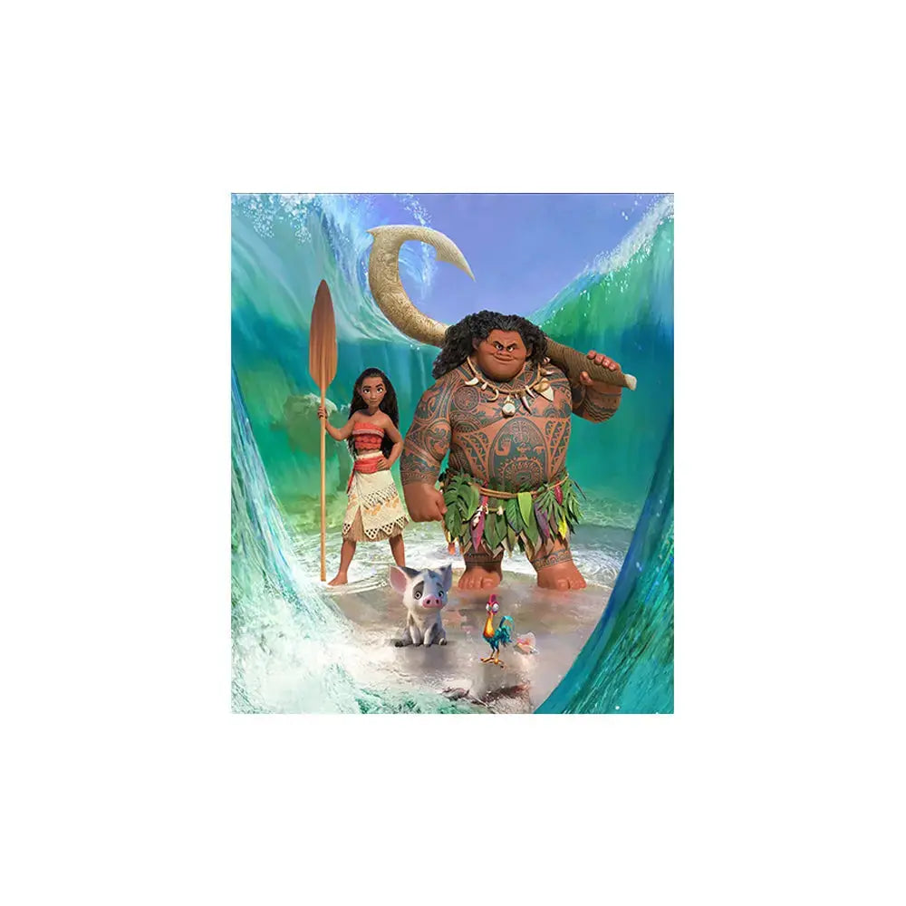 Moana Photo Backdrop, Moana and Maui's Oceana Adventure, Children's banner, Birthday backdrop