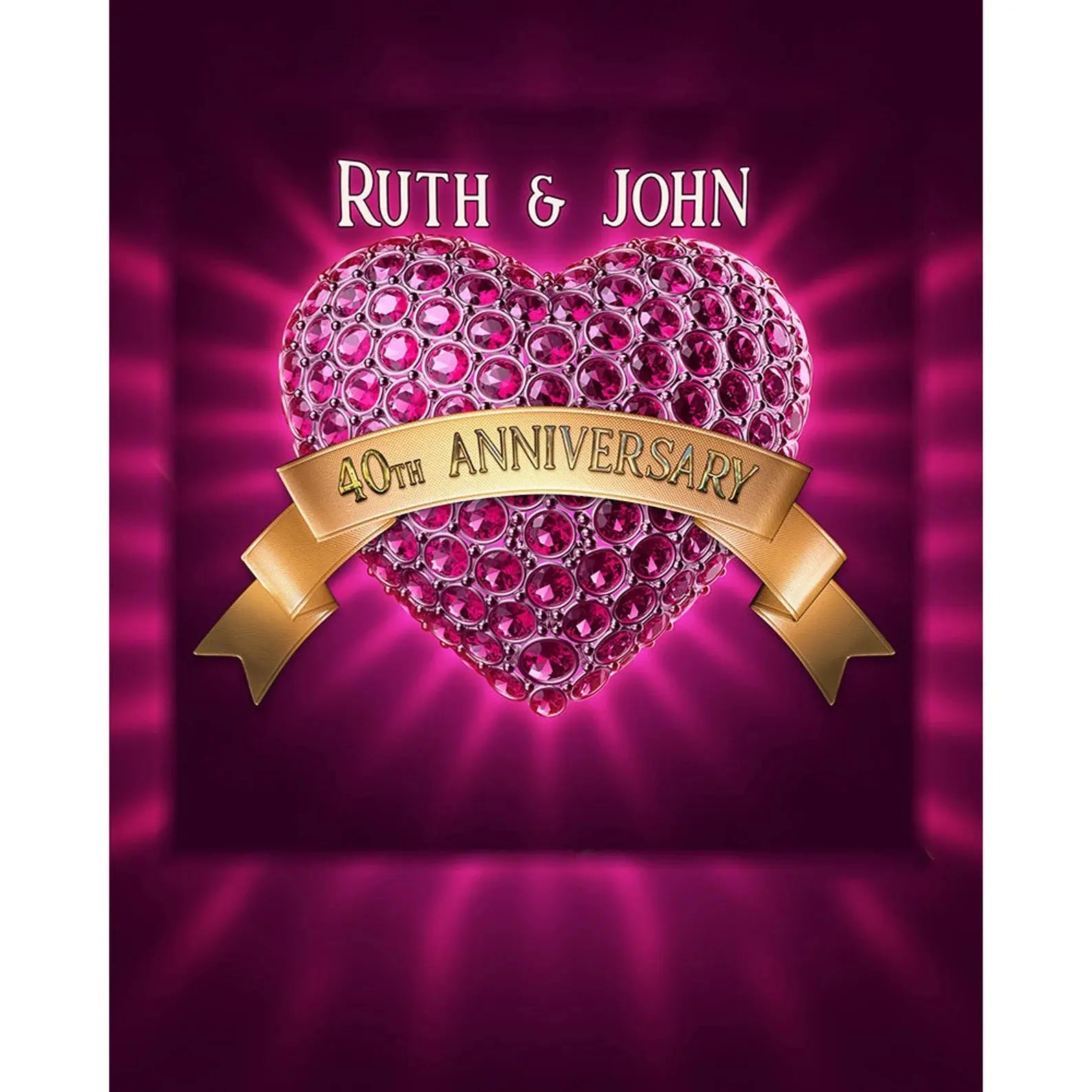 Precious Gem Wedding Anniversary Photography Backdrop - Basic 8  x 10