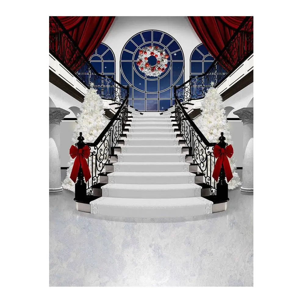 Formal Christmas White House Photo Backdrop