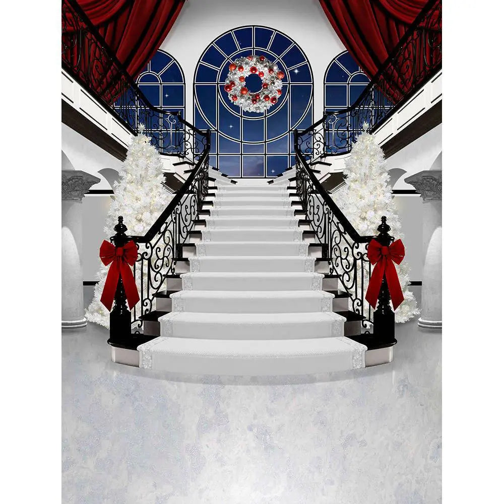 Formal Christmas White House Photo Backdrop