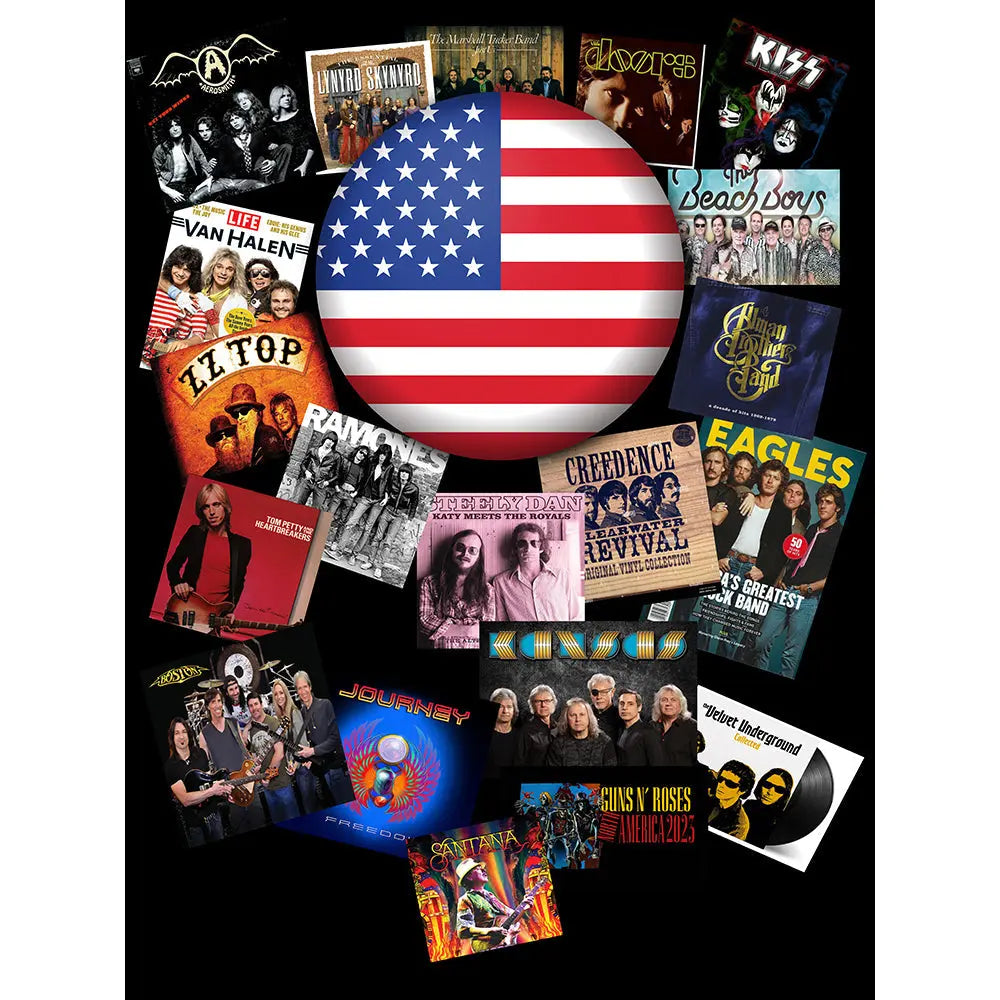 American Rock Party Photography Backdrop