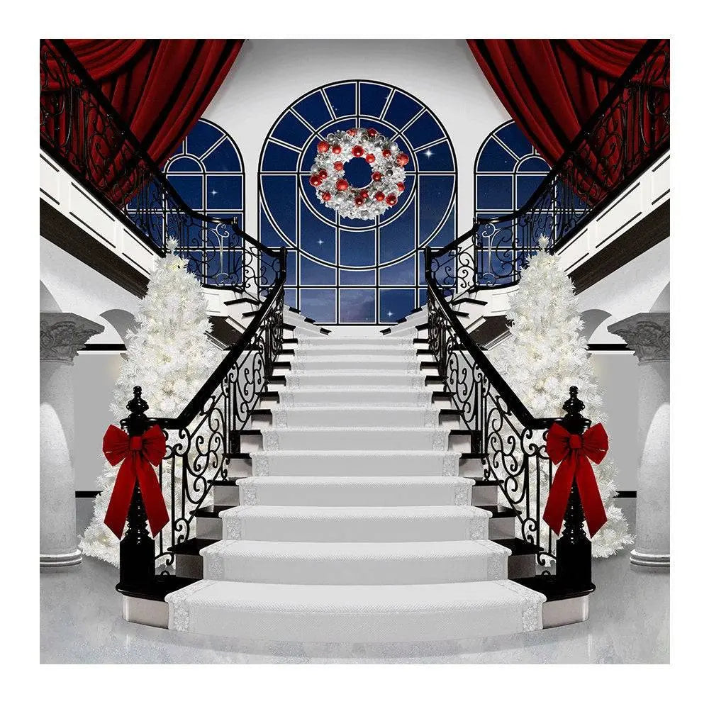 Formal Christmas White House Photo Backdrop