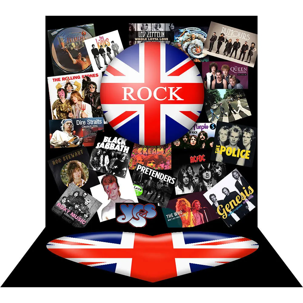 British Rock Party Photography Backdrop