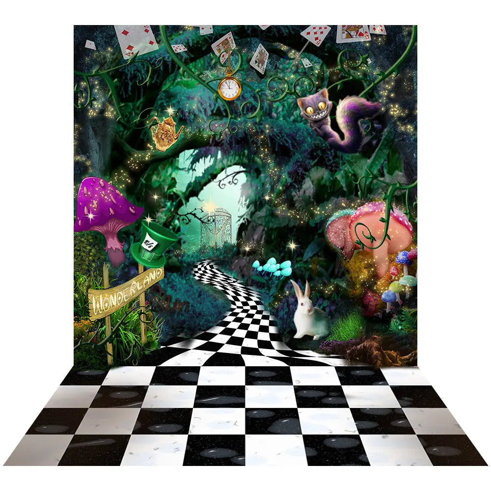 Alice In Wonderland Magical Adventure Photo Backdrop