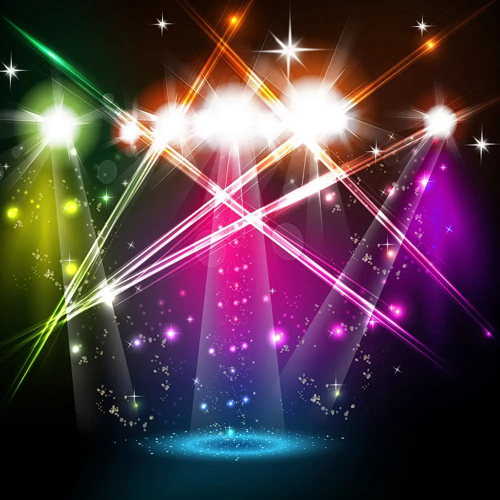 Disco Lights Party Backdrop Pro 10x8