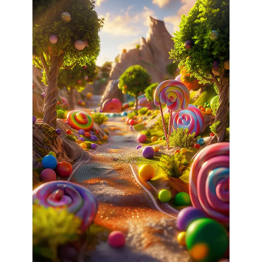 Candyland Adventure Photography Backdrop Pro 8x10