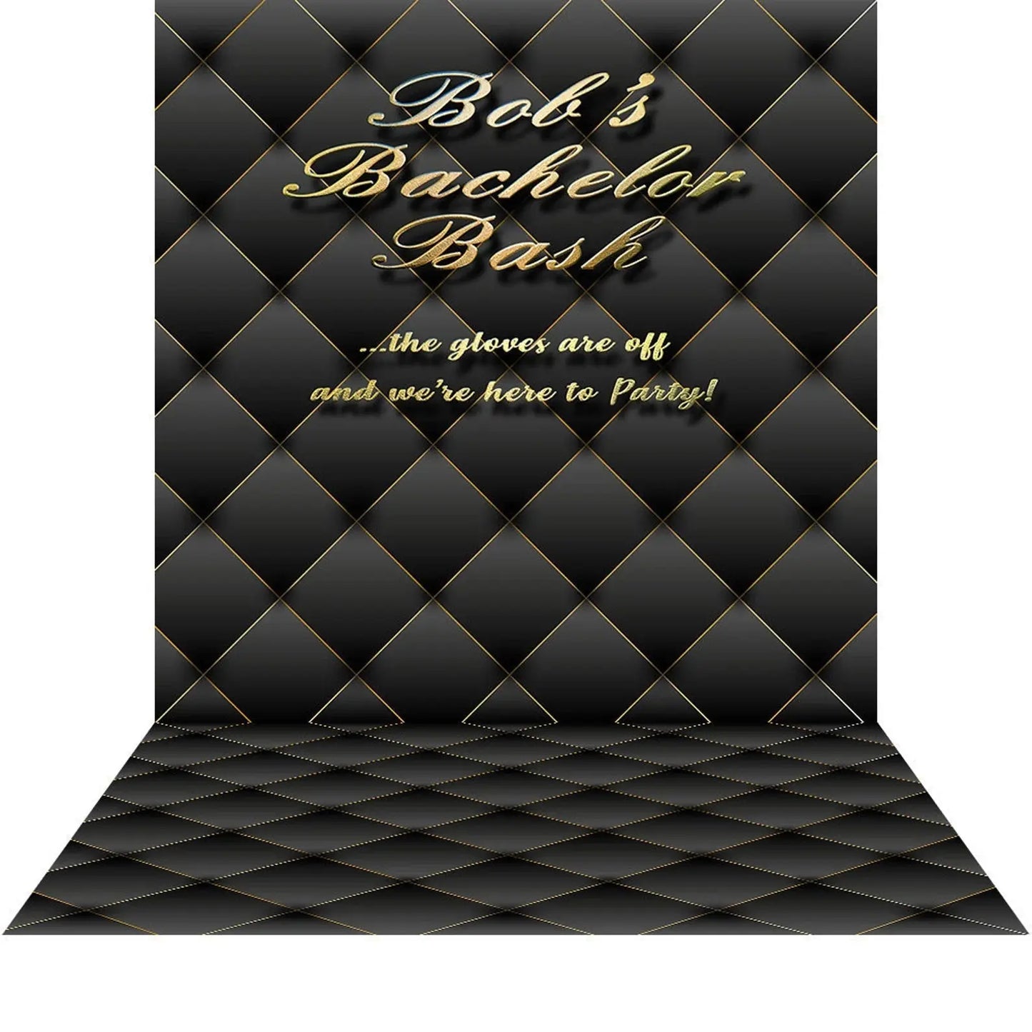 Gold Black Curtain Backdrop for Photography Background - Pro 9 x 16