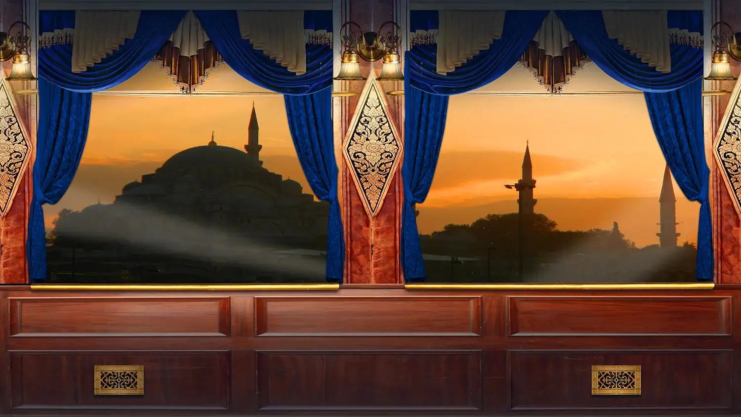 Orient Express Photo Backdrop Interior Alba Backgrounds