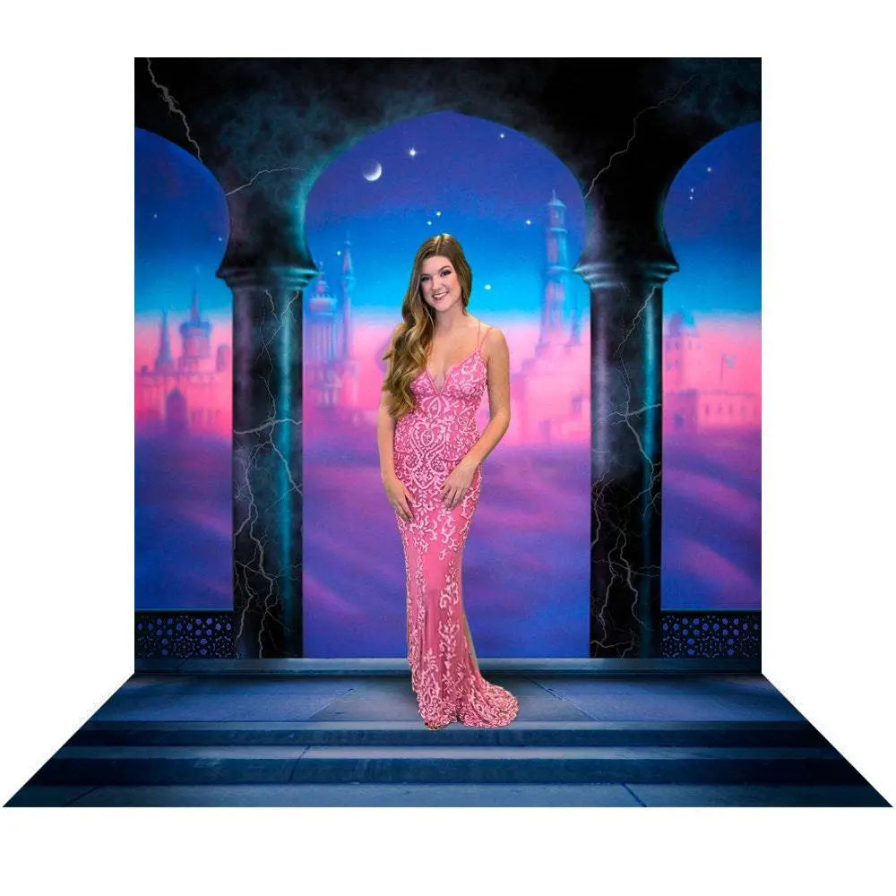 Aladdin Balcony Birthday Photo Backdrop