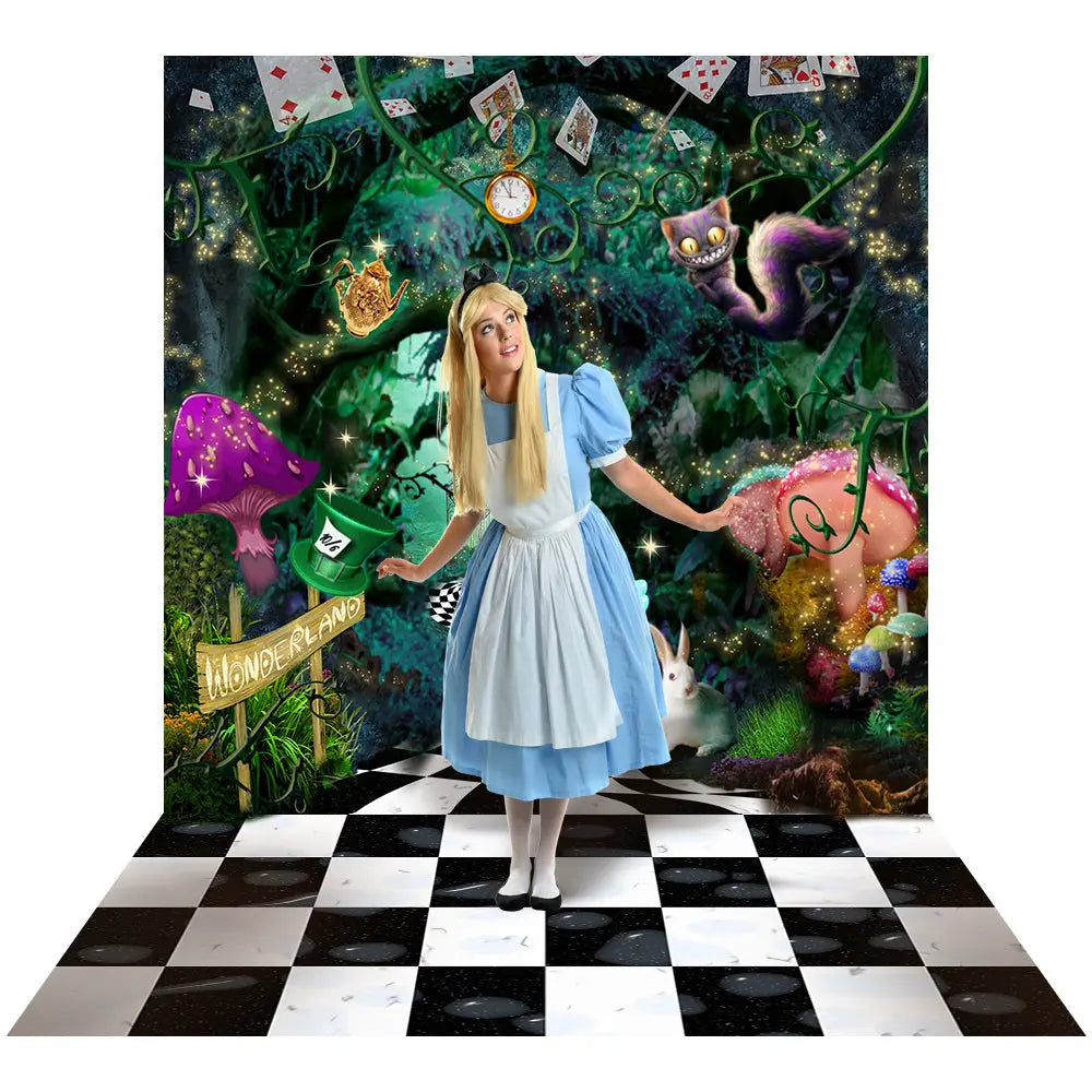 Alice In Wonderland Magical Adventure Photo Backdrop is stunning! Alba Backgrounds Alice In Wonderland Magical Adventure Photo Backdrop is stunning! Alba Backgrounds