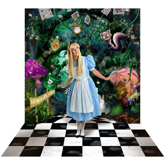 Alice In Wonderland Magical Adventure Photo Backdrop