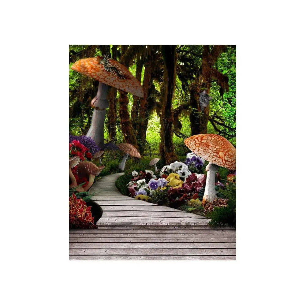 Alice in Wonderland Wood Path Photo Backdrop - Basic 4.4  x 5