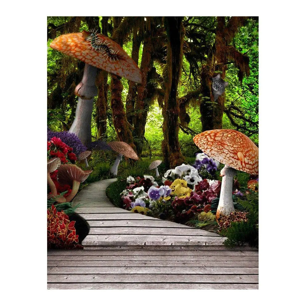 Alice in Wonderland Wood Path Photo Backdrop - Basic 6  x 8