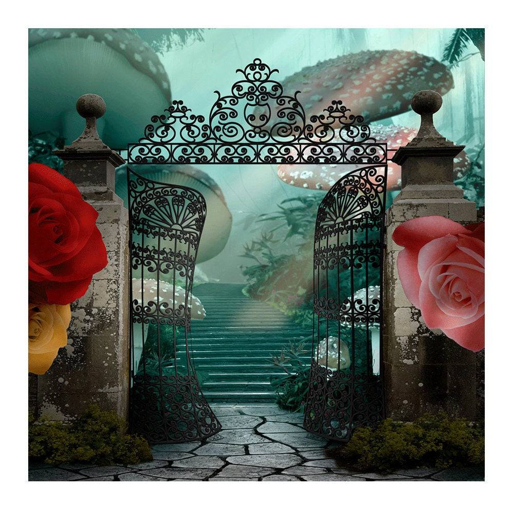 Alice in Wonderland Photo Backdrop Backgrounds - Basic 8 x 8