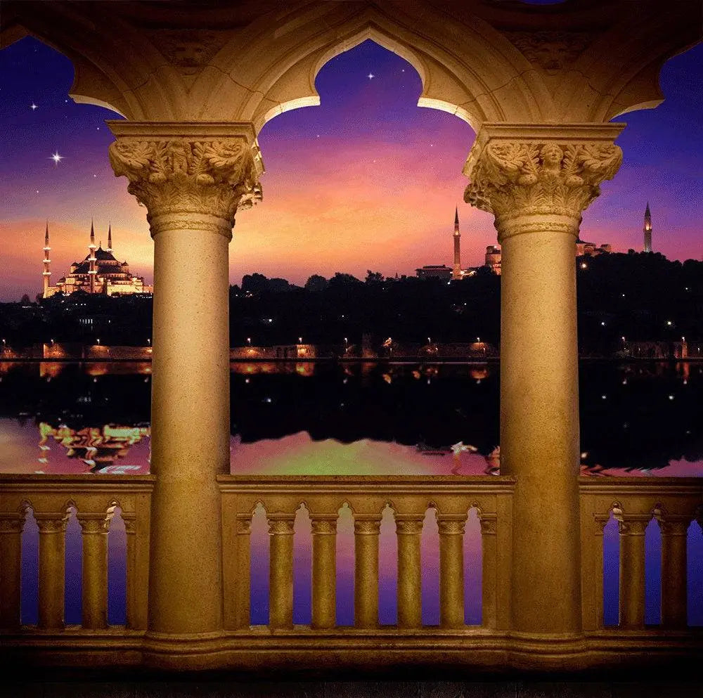 Moroccan Balcony Arch Photo Backdrop - Basic 10 x 8