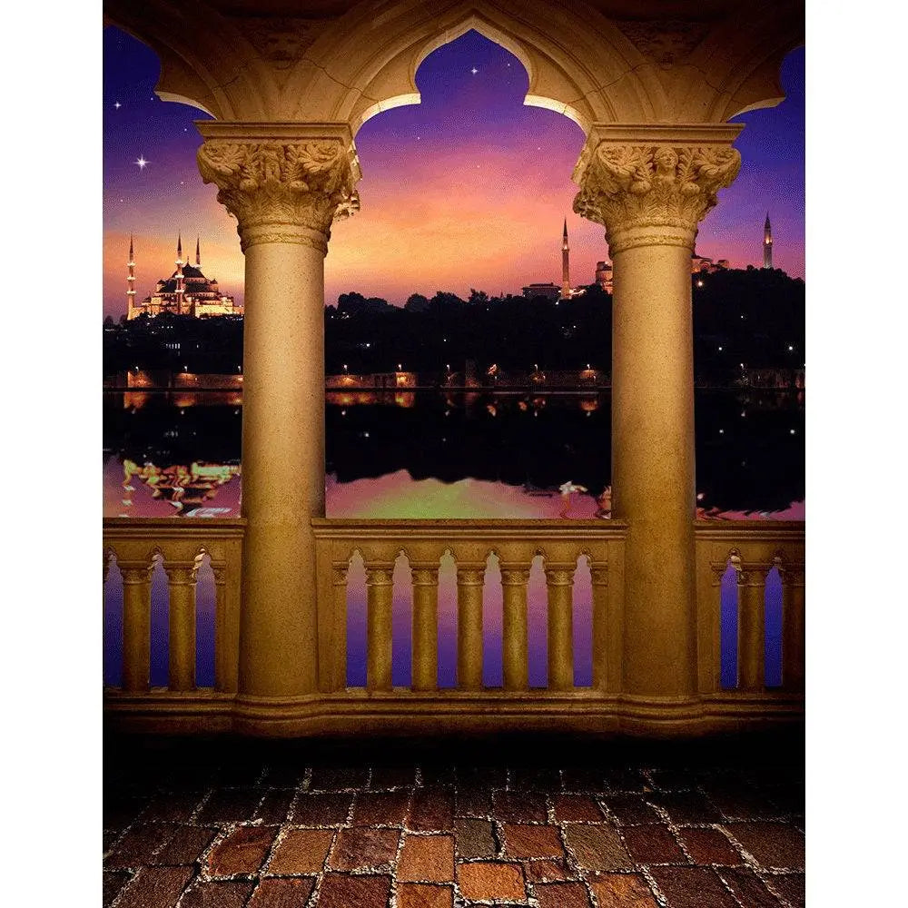Moroccan Balcony Arch Photo Backdrop - Pro 6 x 8