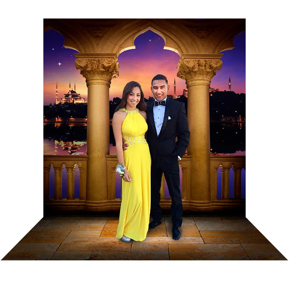Arabian Balcony Archway Photo Backdrop - Alba Backgrounds Arabian Balcony Archway Photo Backdrop - Alba Backgrounds