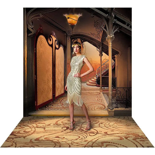 20's Art Nouveau Photo Backdrop, Background