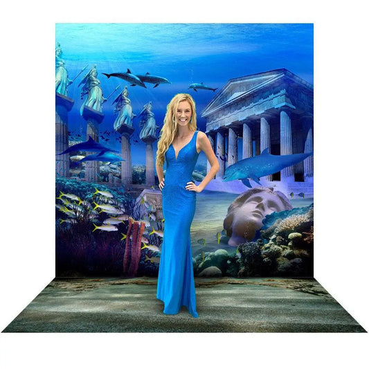 Lost City Of Atlantis Underwater Backdrop