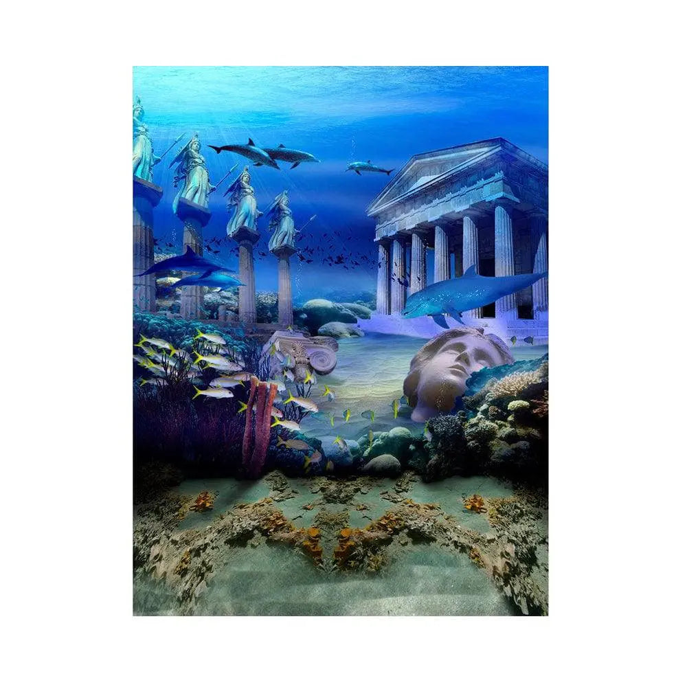 Lost City Of Atlantis Underwater Backdrop - Basic 5.5  x 6.5