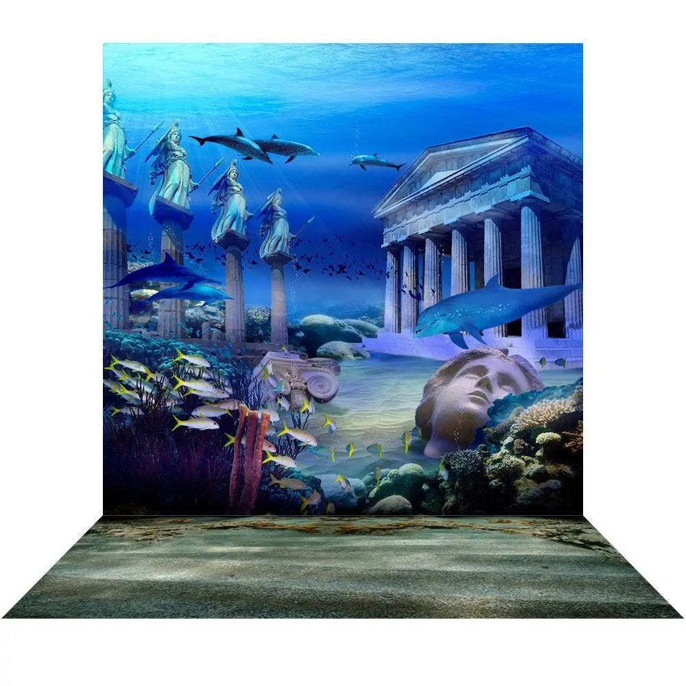 Lost City Of Atlantis Underwater Backdrop - Basic 8  x 16