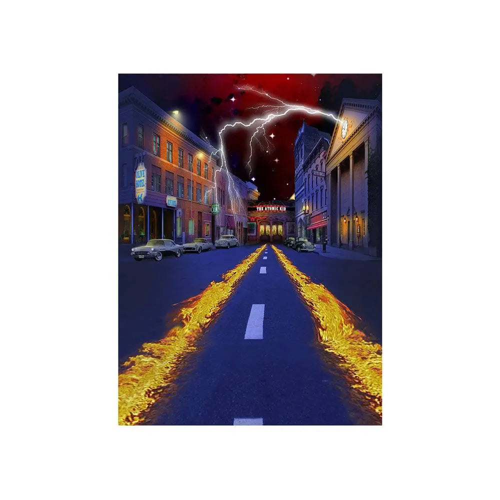 Back to the Future Photo Backdrop, Birthday Banner - Basic 4.4 x 5