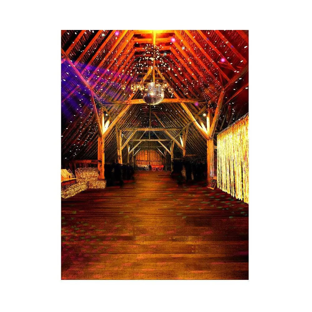 Barn Interior Square Dancing Backdrop - Basic 5.5 x 6.5