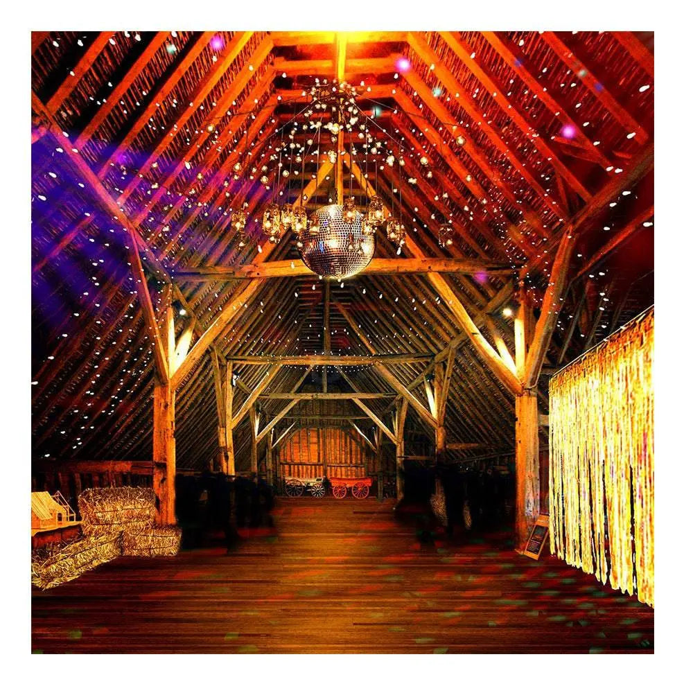 Barn Interior Square Dancing Backdrop - Basic 8 x 8