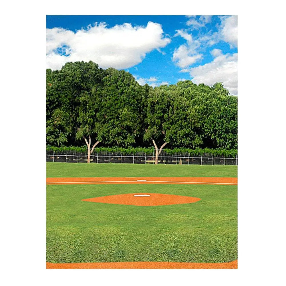 Home Plate Baseball Daytime Photo Backdrop - Pro 6 x 8