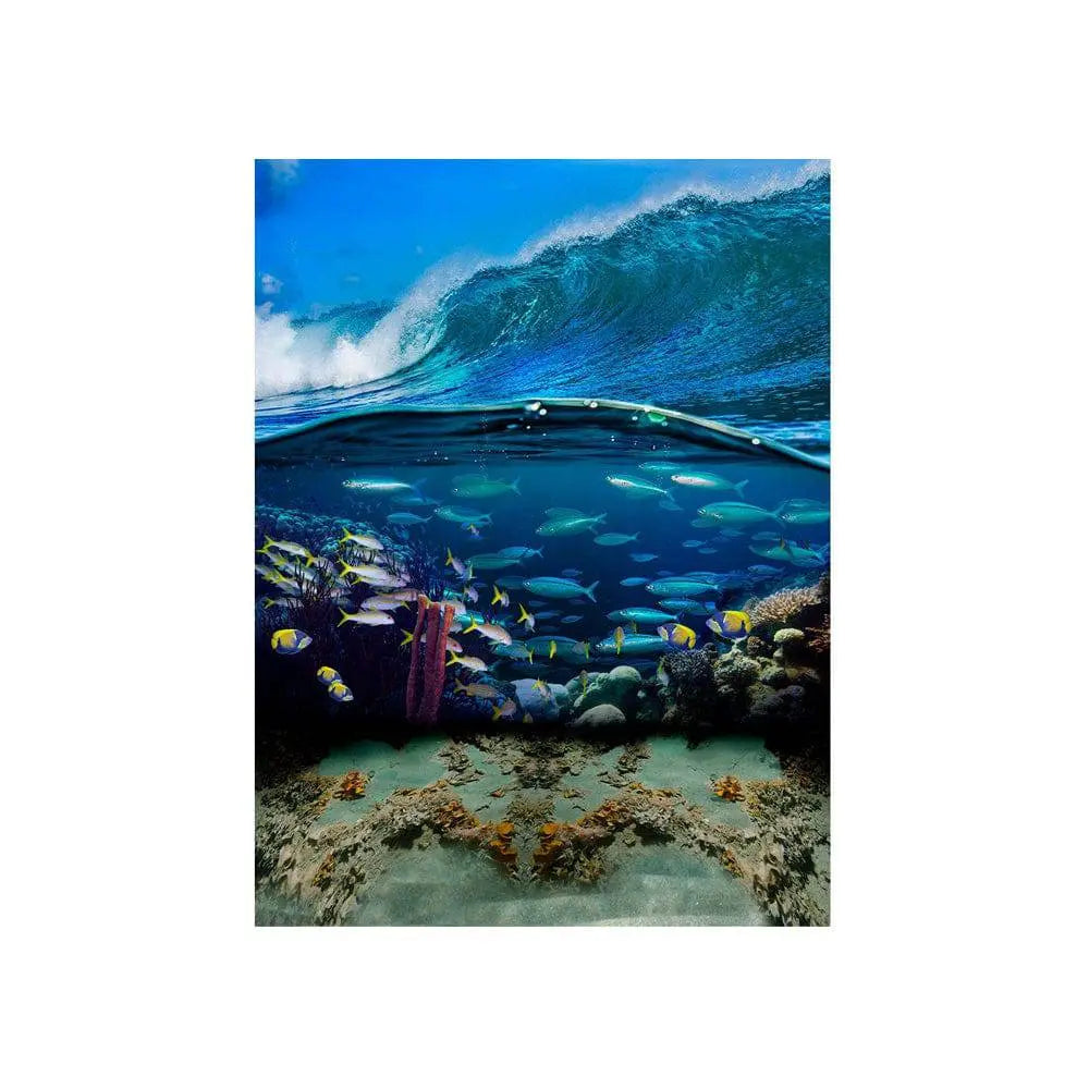 Fish Under The Sea Photo Backdrop - Basic 4.4  x 5