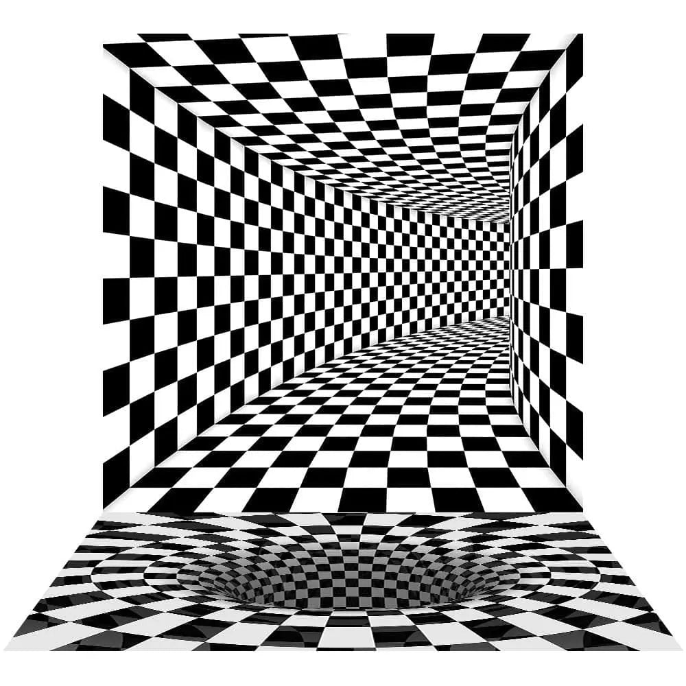 Psychedelic Black and White Photography Backdrop - Pro 10  x 20