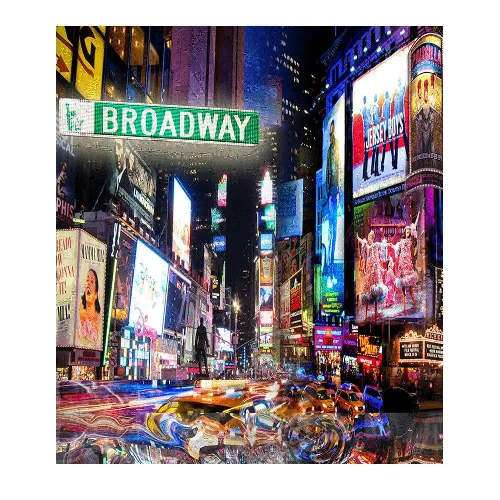 Colorful Broadway City Street Backdrop - Basic 6  x 8
