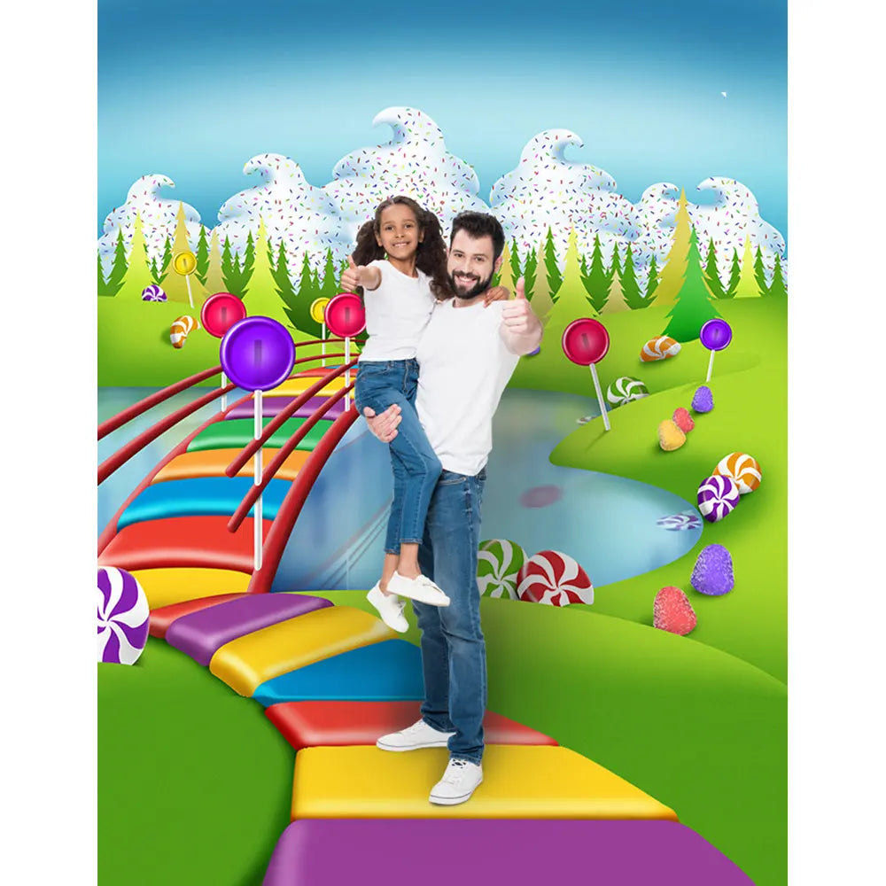 Candy Land In Spring Photo Backdrop Alba Backgrounds